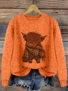 Gretchen | Stylish Highland Cow Sweater - Picela
