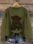 Gretchen | Stylish Highland Cow Sweater - Picela