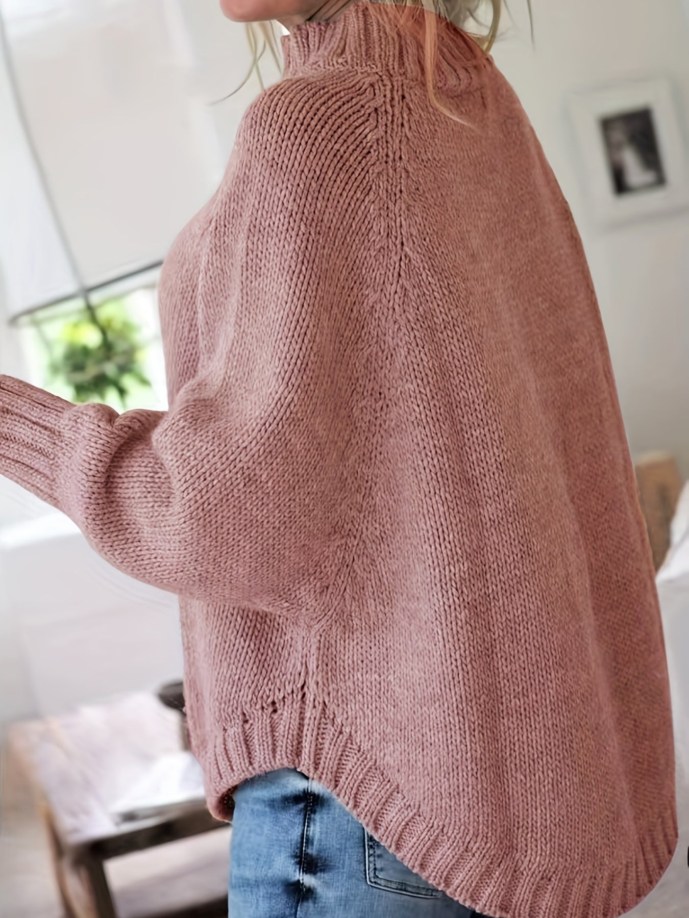 Gwendolyn | Elegant Cable-Knit Poncho Sweater - Picela