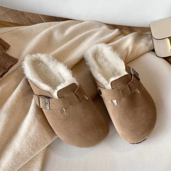 Heather | Comfortable Suede Buckle Sandals - Picela