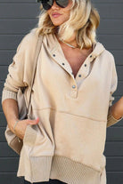 Heather | Cozy Hooded Fleece Sweater - Picela