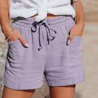 Heather | Effortless Cotton Drawstring Shorts - Picela