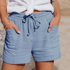Heather | Effortless Cotton Drawstring Shorts - Picela