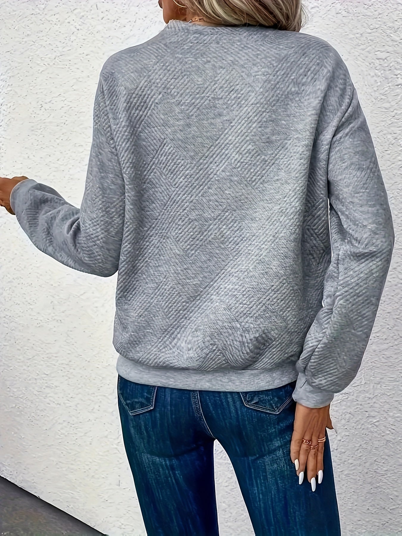 Heather | Elegant Button Asymmetric Sweater - Picela