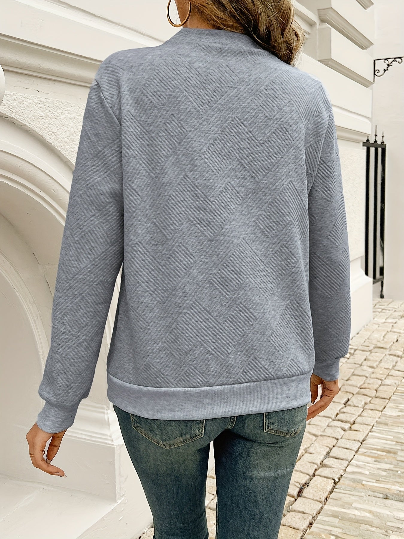 Heather | Elegant Button Asymmetric Sweater - Picela