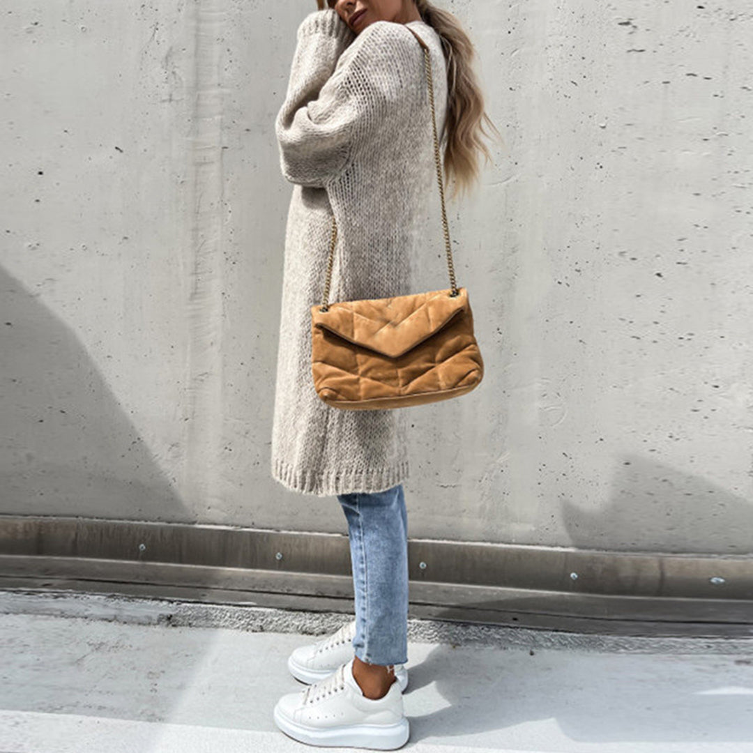 Heather | Elegant Longline Knit Cardigan - Picela