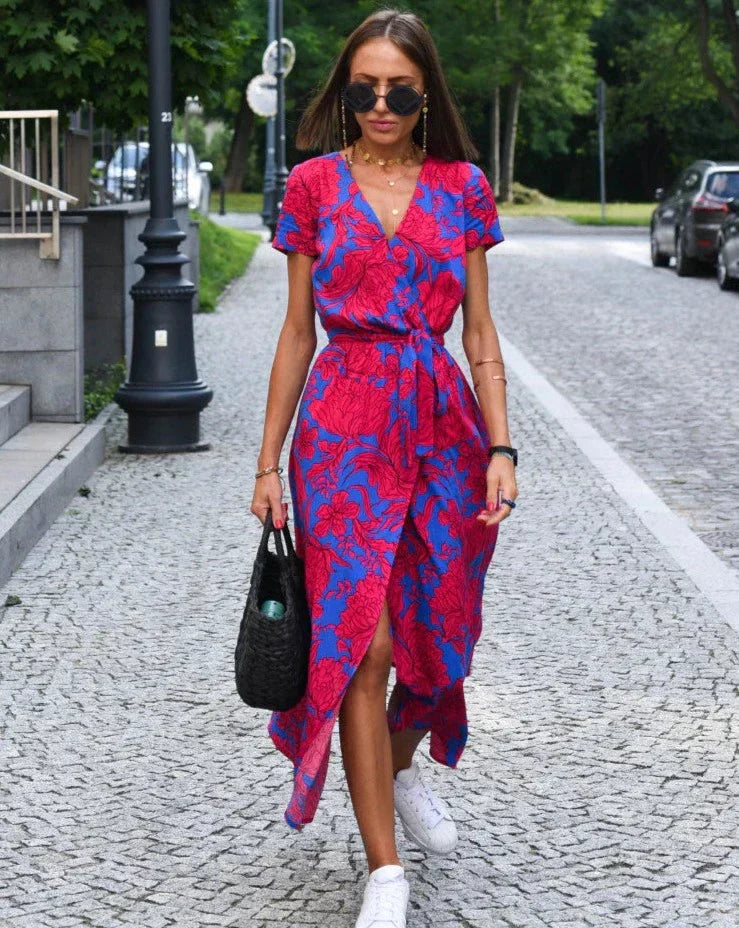 Heather | Elegant Wrap Maxi Dress - Picela