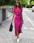 Heather | Elegant Wrap Maxi Dress - Picela