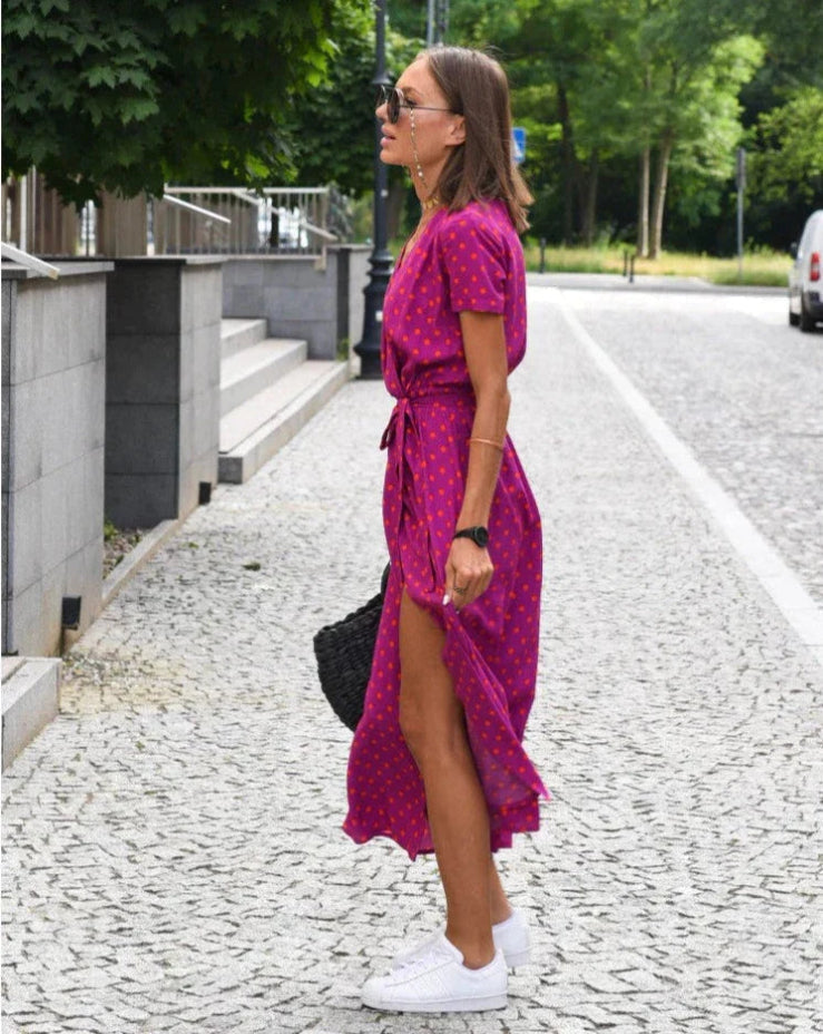 Heather | Elegant Wrap Maxi Dress - Picela