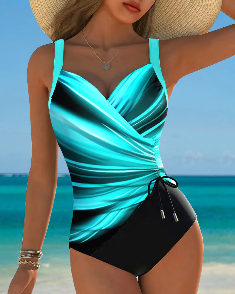 Heather | Flattering Wrap-Front Ruched Swimsuit - Picela