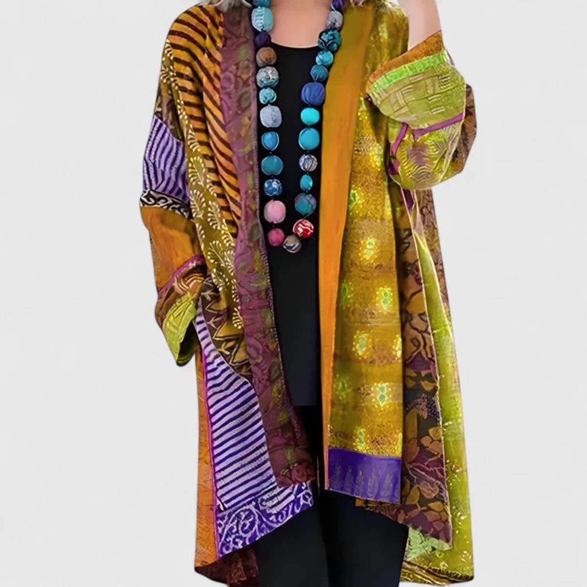Heather | Stylish Boho Patchwork Cardigan - Picela