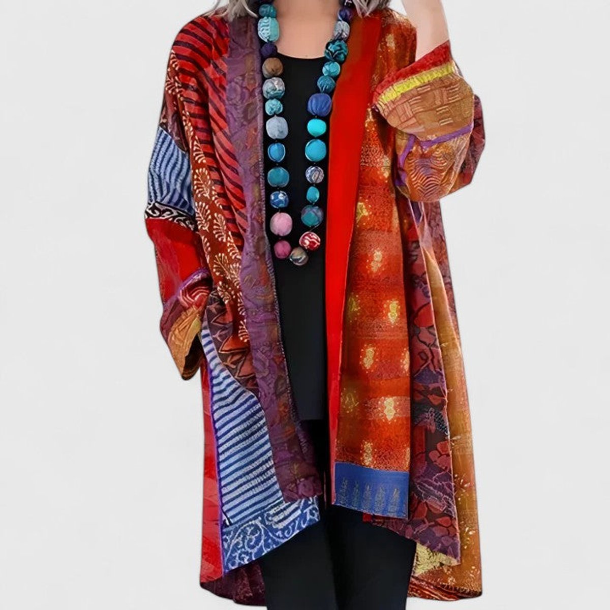 Heather | Stylish Boho Patchwork Cardigan - Picela