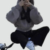 Michelle | Elegant Cropped Zip-Up Hoodie