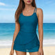 Flowy Ruffle Skirted Swim Dress for Women