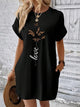 Casual Butterfly T-Shirt Dress for Women