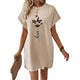 Casual Butterfly T-Shirt Dress for Women