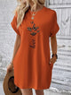 Casual Butterfly T-Shirt Dress for Women