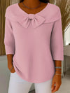 Christine | Feminine Bow Ribbed Sweater