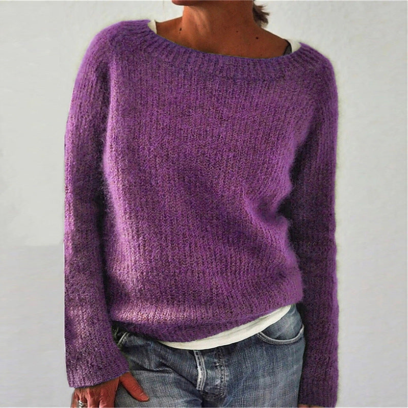Jennifer | Elegant Boat-Neck Knit Sweater - Picela