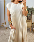 Jennifer | Elegant Ivory Maxi Dress - Picela