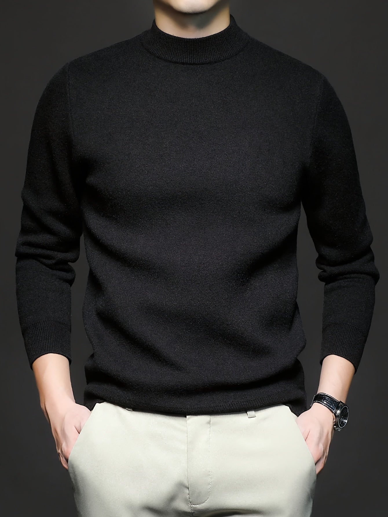 Jennifer | Elegant Mock-Neck Knit Sweater - Picela