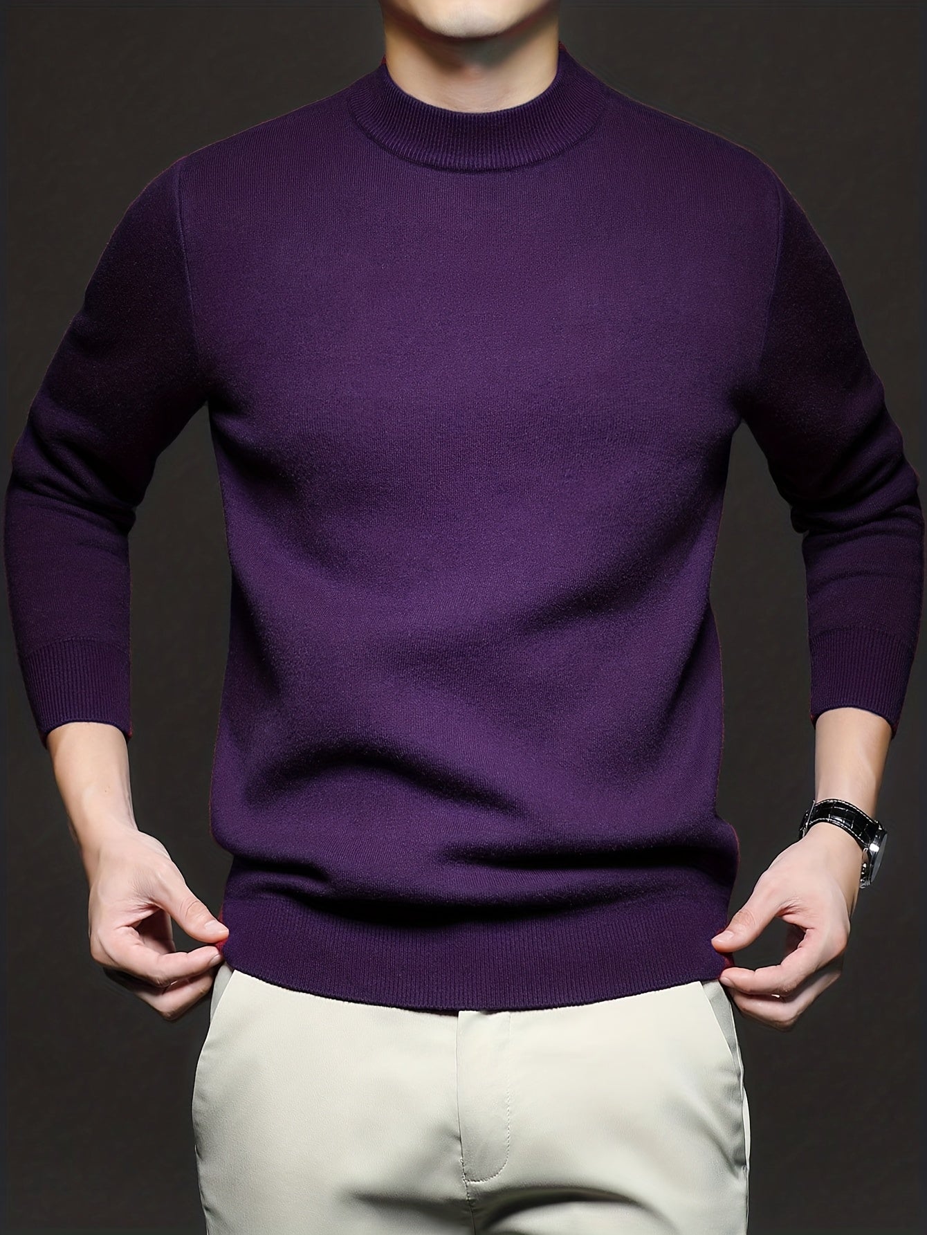 Jennifer | Elegant Mock-Neck Knit Sweater - Picela