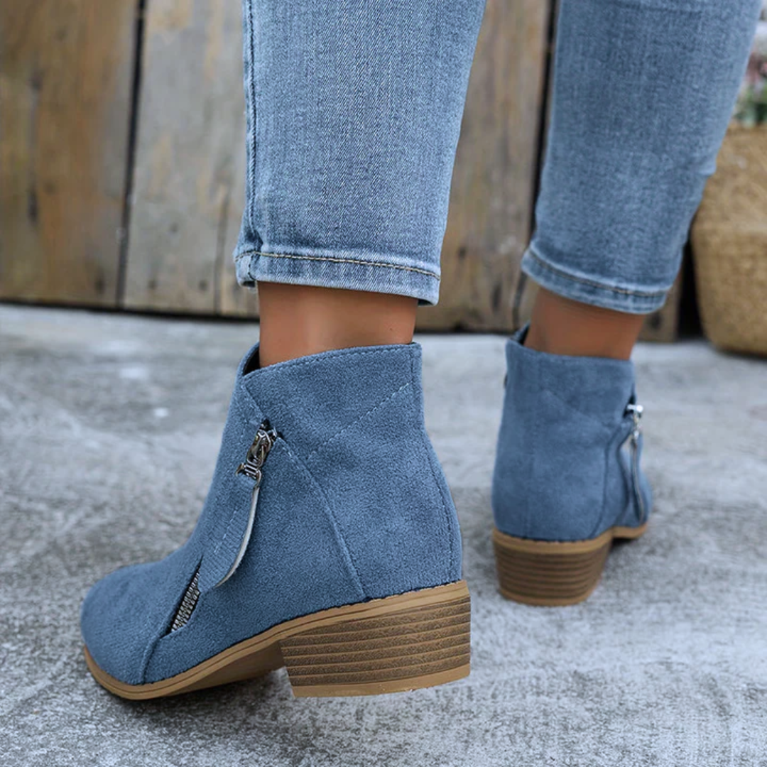 Jennifer | Elegant Suede Ankle Boots - Picela
