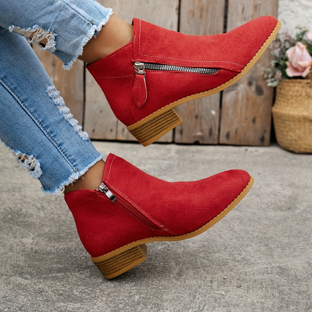 Jennifer | Elegant Suede Ankle Boots - Picela
