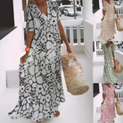 Jennifer | Elegant V-Neck Maxi Dress - Picela