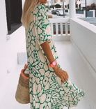 Jennifer | Elegant V-Neck Maxi Dress - Picela