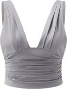Jennifer | Flattering Ruched V-Neck Top - Picela