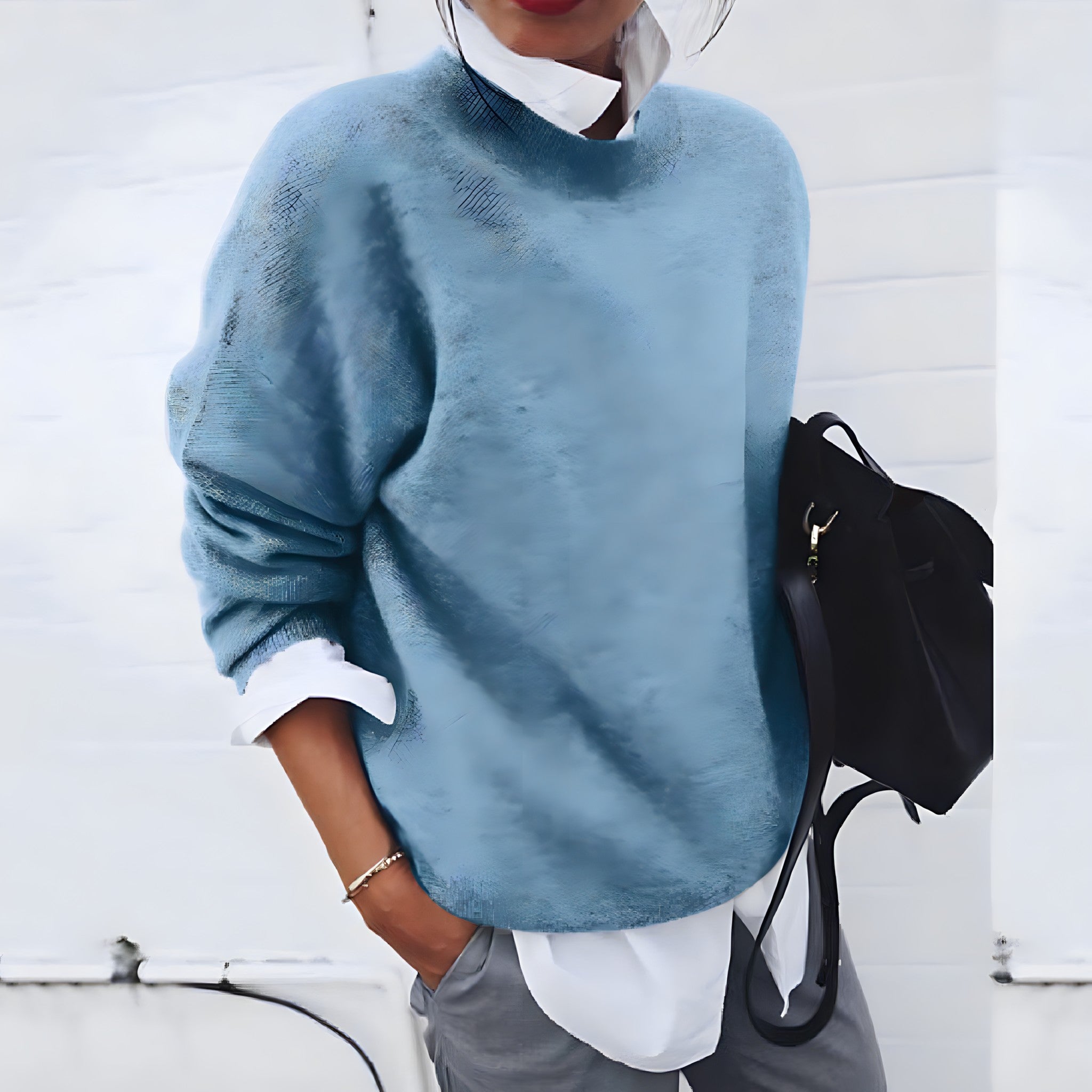Jessica | Elegant Classic Crewneck Sweater - Picela