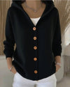 Jessica | Elegant Hooded Button-Front Cardigan - Picela
