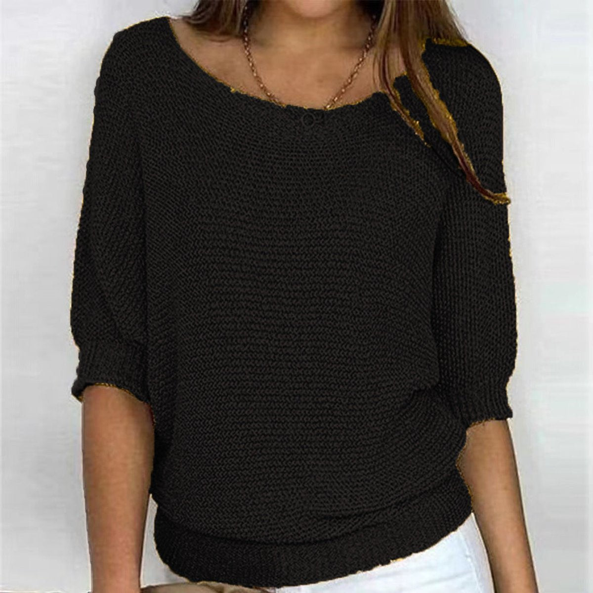 Jessica | Elegant Knit Batwing Sweater - Picela