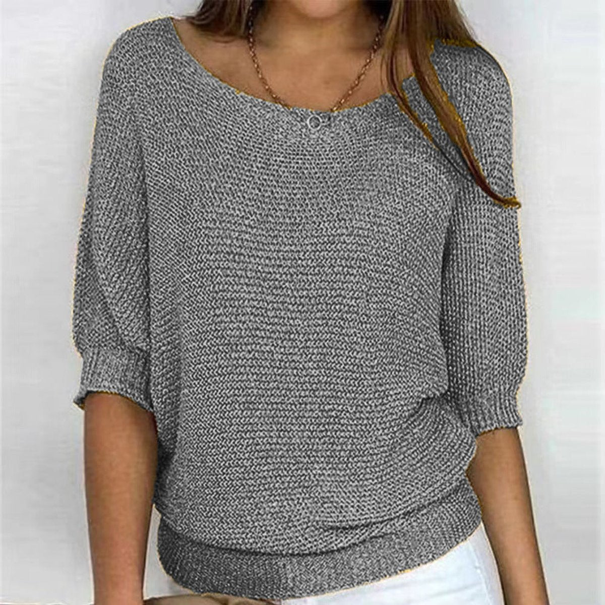 Jessica | Elegant Knit Batwing Sweater - Picela