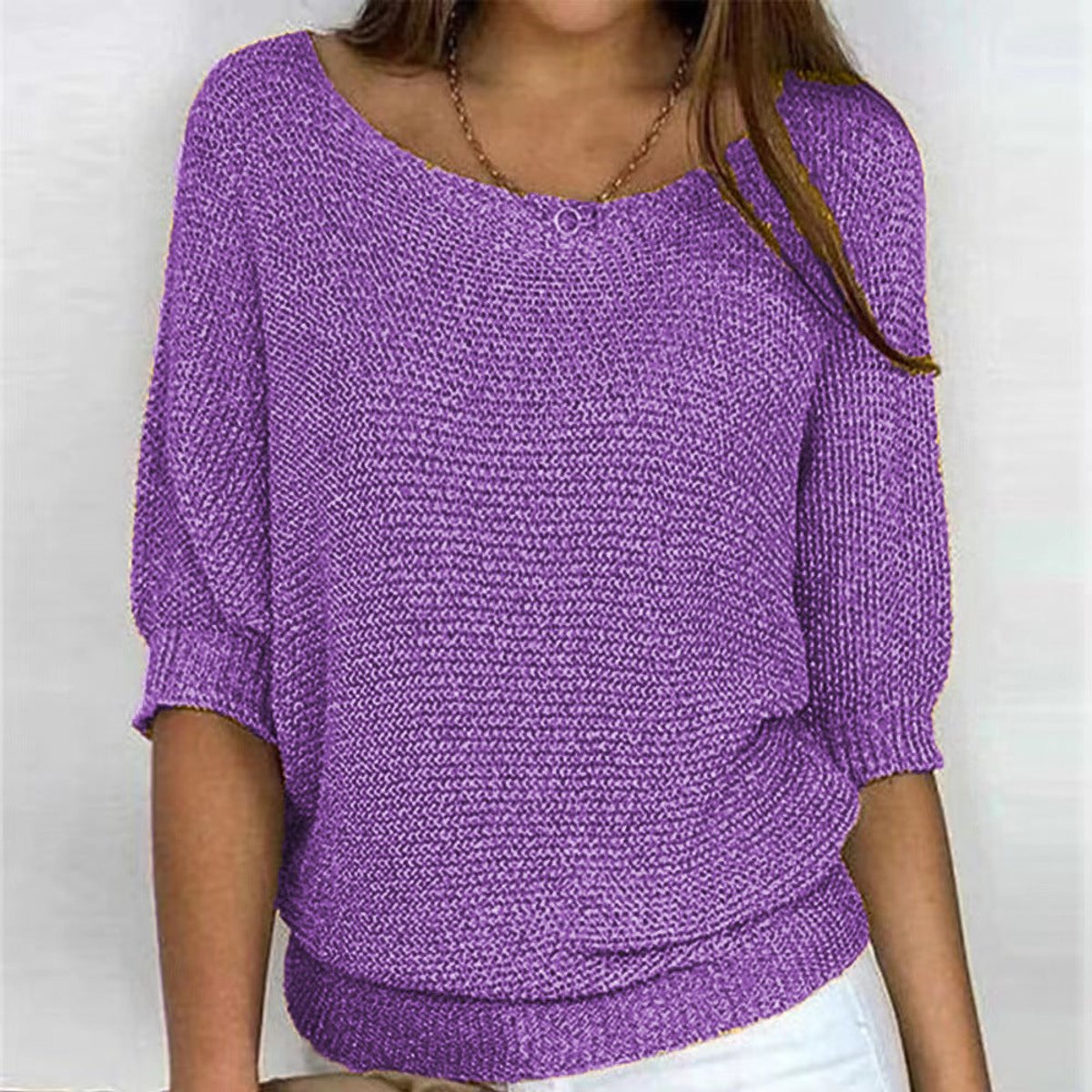 Jessica | Elegant Knit Batwing Sweater - Picela