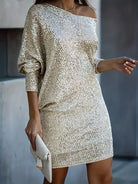 Jessica | Elegant Sequin Off-Shoulder Dress - Picela