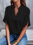 Jessica | Elegant Split-Sleeve Chiffon Blouse - Picela