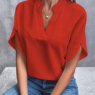 Jessica | Elegant Split-Sleeve Chiffon Blouse - Picela