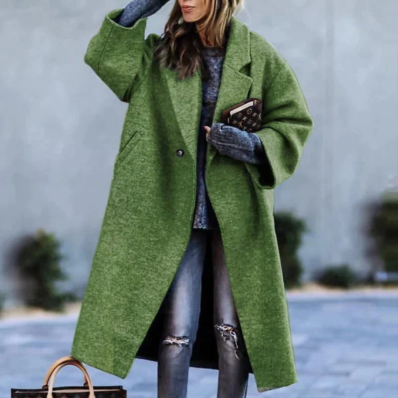 Jessica | Elegant Wool Longline Coat - Picela