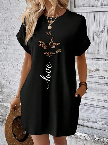 Kelly | Casual Graphic Mini Dress - Picela