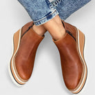 Kelly | Elegant Leather Platform Boots - Picela