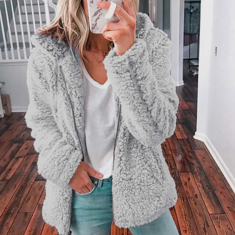 Kimberly | Cozy Sherpa Hooded Jacket - Picela