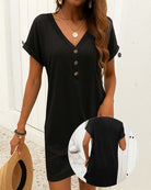 Kimberly | Effortless Button-Front Knit Dress - Picela