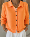 Kimberly | Elegant Collared Button-Up Cardigan - Picela