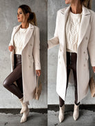 Kimberly | Elegant Double-Breasted Longline Coat - Picela