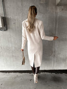 Kimberly | Elegant Double-Breasted Longline Coat - Picela