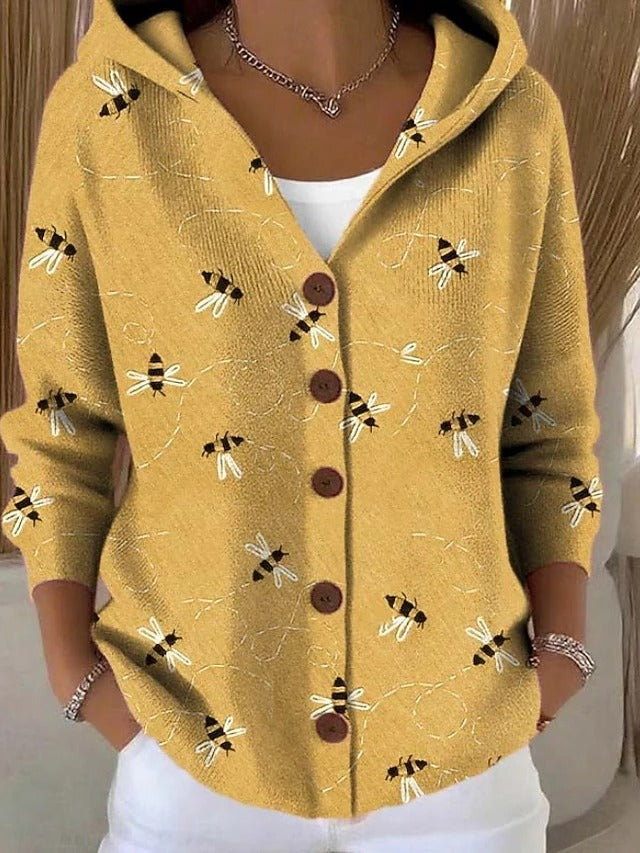 Kimberly | Elegant Patchwork Hooded Cardigan - Picela