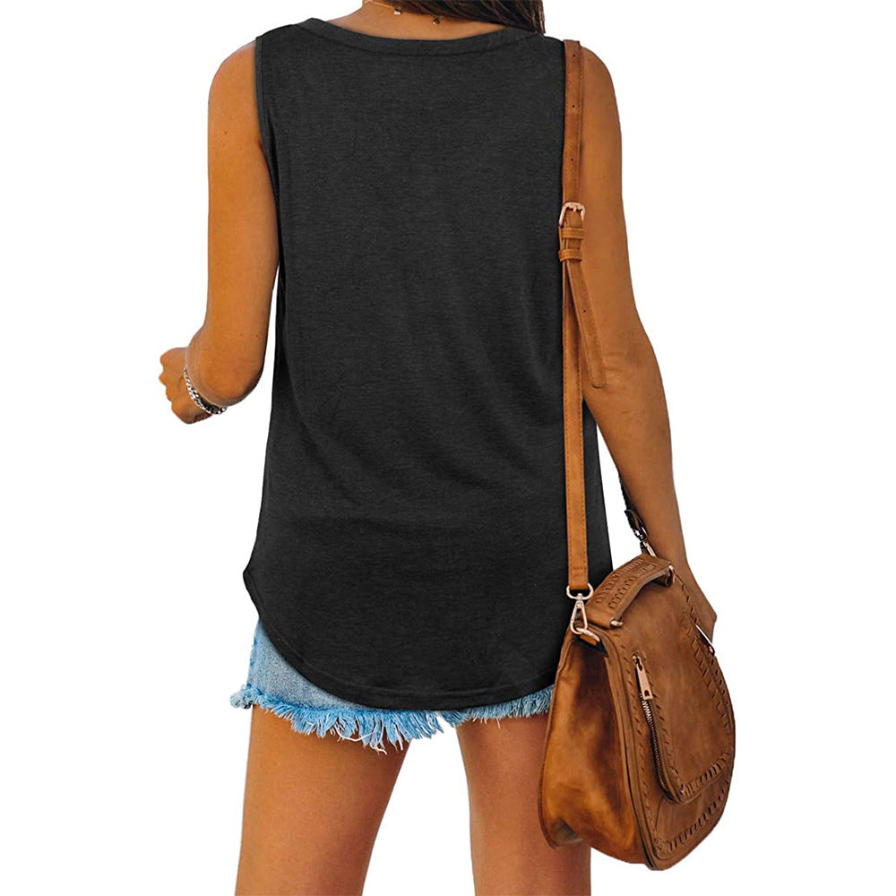 Kimberly | Elegant V-Neck Sleeveless Top - Picela