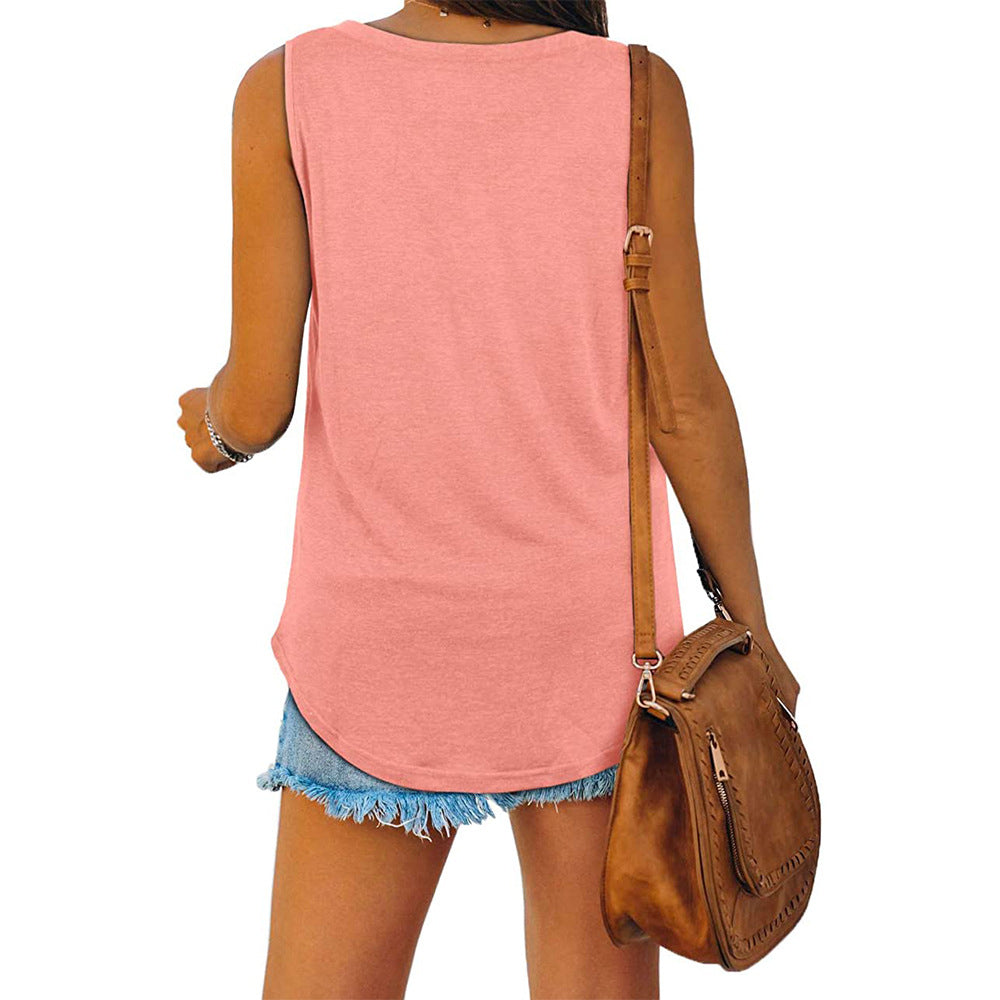 Kimberly | Elegant V-Neck Sleeveless Top - Picela